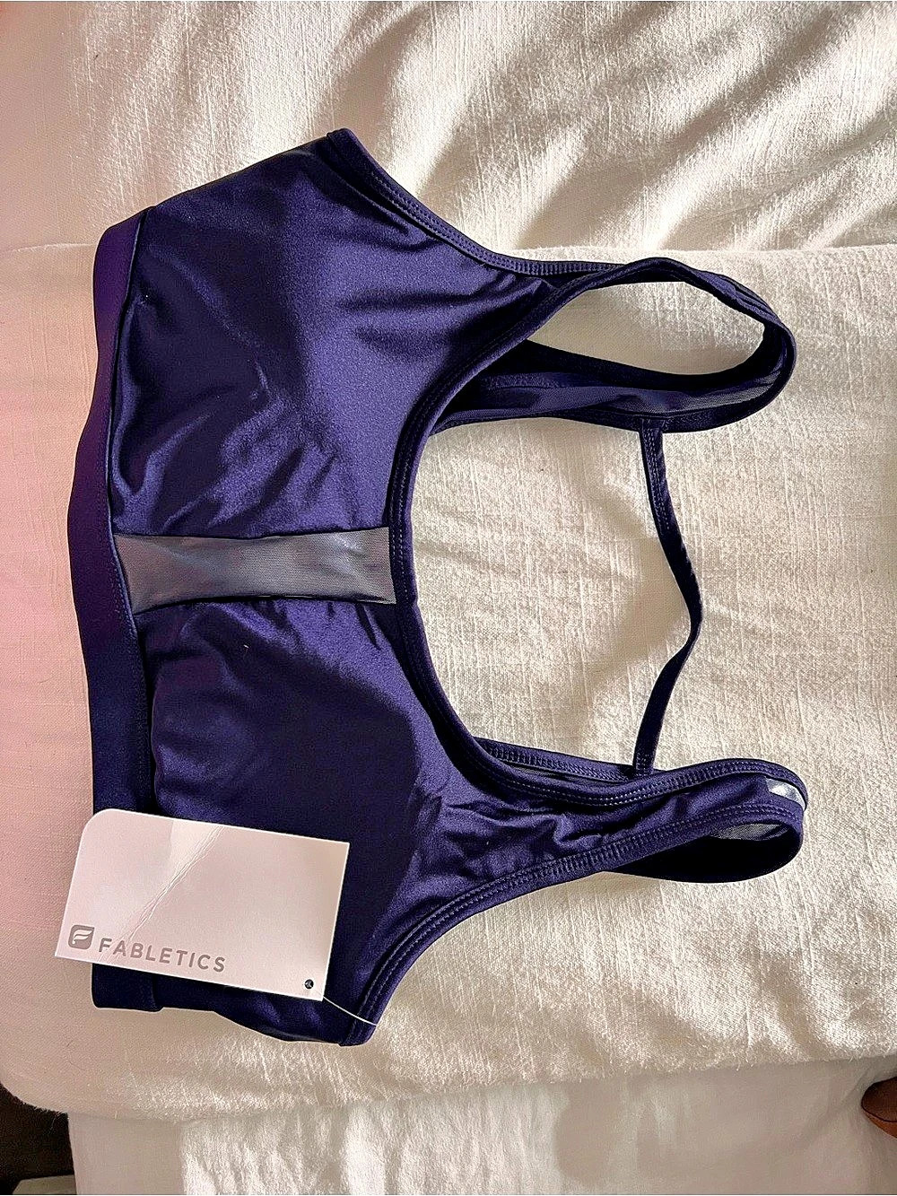Fabletics Brinley Sports Bra Open-Back Sports Bra in Purple Size Medium NWT